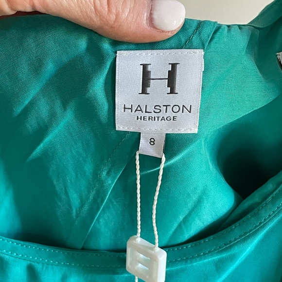 NWT Halston Heritage 1 Shoulder Ruffle Dress 🌵 Sz 8 - Picture 4 of 5